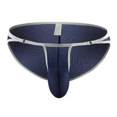 下着 メンズ ブリーフ ビキニ セクシー 勝負下着 立体感 彼氏 ギフト 旦那 ワイルド おしゃれ M ネイビー
