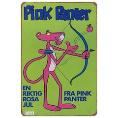 【791】新品 レトロ ブリキ看板 ★Pink PANTHER★ ピンクパンサー アメリカン雑貨 ガレージ フェンス ヴィンテージ プレート