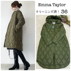【クリーニング済　美品】Emma Taylorエマテイラー　美シルエット 3wayキルティングフードコート　36