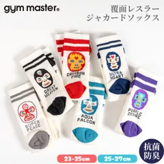 [25-27cm] gym master ジムマスター 靴下 覆面レスラー ジャガード ソックス プロレスラー G766618 レディース ジャカードのサムネイル