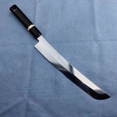切り付け　V金10号　本焼　鬼反り　先丸　包丁　和包丁　黒檀　八角柄 330mm