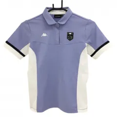 ★値下げ★【美品】カッパ 半袖ポロシャツ パープル×白 スナップボタン  レディース S ゴルフウェア Kappa