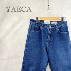 YAECA ヤエカ ワイド ストレート デニム パンツ ジーンズ ボトムス インディゴ ブルー 濃紺 メンズ