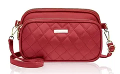 [SAMIYU] ショルダーバッグ 軽量 ショルダー 肩掛け ミニバッグ 斜めがけ斜めがけ 軽量 大容量 (レッド) [レッド]