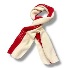 Supreme 18AW Polartec Logo Scarf ポーラテックロゴスカーフ マフラー シュプリーム アイボリー/レッド 87602A8