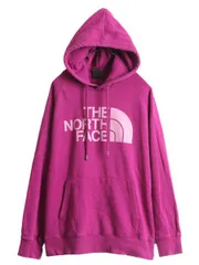 【お得なクーポン配布中!】 ノースフェイス プリント スウェット フード パーカー レディース L / The North Face トレーナー プルオーバー 裏起毛 アウトドア 紫 薄手