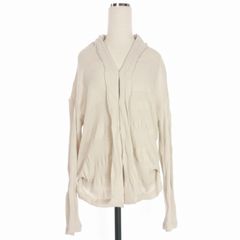 ワイズ Y's ヨウジヤマモト RIBBED BLOCK LINKS FOUR BUTTON CARDIGAN カーディガン トップス 長袖 2 ライトグレー YY-T22-676