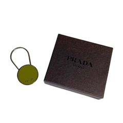 プラダ PRADA キーホルダー キーリング スカル シルバー×ブラック 激
