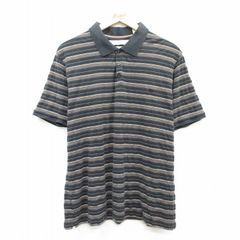 PERRY ELLIS ペリーエリス ボーダー ニットポロ XL オーバーサイズ 