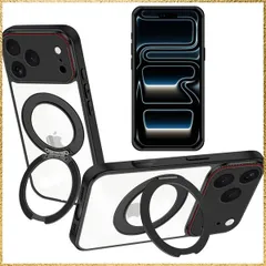 ☆彡送料無料でお届け☆彡Size:iPhone 17 Pro Max_Color:クリア iPhone 17 Pro Max 用 ケース クリア 透明 マグセーフ リング付き スタンド機能 縦横両対応 マグネット搭載 薄型 PC TPU シリコン 落下防止 衝