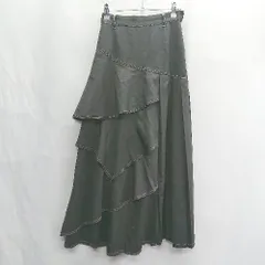 ◇ Θ PAGEBOY ページボーイ 後ろウエストゴム フレア ロング丈 スカート サイズF ブラック レディース E  【1502200002659】