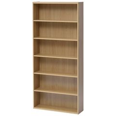 山善(YAMAZEN) 本棚 大容量 スリム 【全体耐荷重70㎏】 6段 幅60×奥行17×高さ134cm ラック 組立品 ライトブラウン CMCR-1360(LBR)
