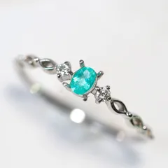 パライバトルマリン ブラジル産 0.088ct リング k10 セミオーダー枠 f-5