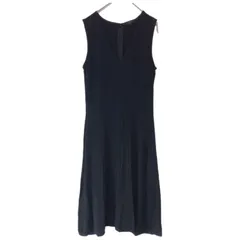 OT1  theory セオリー　ノースリーブワンピース　ストレッチ　黒　ブラック　レディース　サイズ2  フレア　膝丈　無地　オシャレ　上品