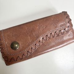 アイアンクロススタッズ付き長財布 クロムエクセルレザー ブラウン