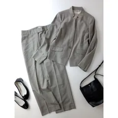 SCAPA スキャパ スーツ セットアップ ジャケット パンツ ウール100％ グレー (84Y+6431)26A.