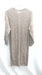 ◇ ⊇ OLIVE des OLIVE オリーブ・デ・オリーブ ニット 長袖 ロング丈 ワンピース サイズF ブラウン レディース E  【1410100033706】