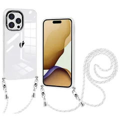 iPhone 15 Pro Max 用 ケース クリア ショルダー iPhone15pro max 用 スマホケース 肩掛け 首かけ 斜めがけ ショルダー ケース 縄掛け カバー 透明 PC背面 TPUバンパー アイフォン15ProMax 用 カバー スト 1