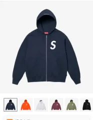 Supreme ネイビー フルジップパーカー XL SUPREME ネイビー XL ジップアップパーカー