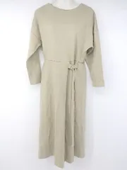 ◇ SHEL'TTER シェルター シンプル バックジップ 長袖 膝下丈 ワンピース サイズF ベージュ レディース P 【1307060002869】のサムネイル