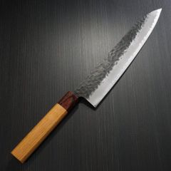 【堺孝行】 牛刀包丁 240mm 青紙スーパー 黒槌目 送料無料 ギフトラッピング対応 1194