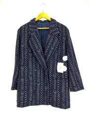 ケンゾー KENZO 80~90S 総柄ウールダブルテーラードジャケット メンのサムネイル