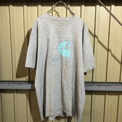 364 Carhartt 半袖 プリントTシャツ XL グレー ビッグサイズ カーハート ロゴ 古着卸 アメリカ仕入