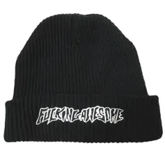 FUCKING AWESOME ファッキンオーサム Logo Beanie ロゴビーニー ONE SIZE BLACK アクリル ニットキャップ ニット帽 ワッチキャップ 帽子 s18652