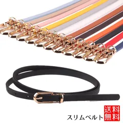 【コーデのアクセントに】ベルト レディース 細い スリム シンプル 細ベルト 長さ調整可能 _a