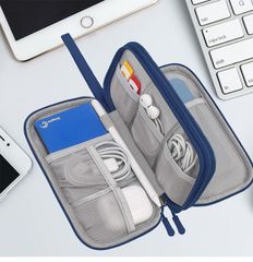 多機能デジタル部品収納ミニアクセサリーバッグ◇ガシェットの小さな部品、ケーブル類をコンパクトに収納可能