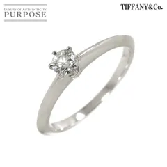 Tiffany & Co. プラチナリング ダイヤモンド付き 婚約指輪 PT900 プラチナ ダイヤモンド 1粒 0.2ct VVS1