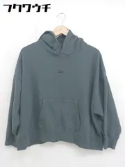 ◇ Lee リー ロゴ　刺繍　スリット 長袖 パーカー サイズF モスグリーン レディース  【中古】 【1108030005992】