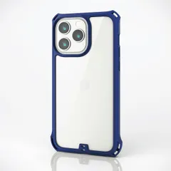 エレコム iPhone14ProMax用ケース ZEROSHOCK ネイビー　カバー