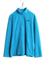 【お得なクーポン配布中!】 ノースフェイス 長袖 フリース Tシャツ メンズ XL / 古着 The North Face アウトドア ロンT ハーフジップ ハイネック 大きいサイズ 薄手 青