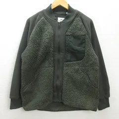 D■ユニクロ/UNIQLO×White Mountaineering フリースオーバーサイズジャケット/341-442882【S】カーキ/MENS/94【中古】■