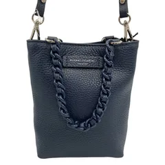 ◆【 未使用 】 GIANNI CHIARINI ジャンニキアリーニ ミニ ショルダーバッグ レザー ネイビー 保存袋付き レディース バッグ 鞄 かばん KB ha KBC