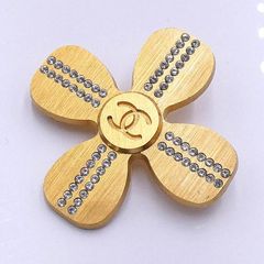 【CHANEL シャネル】四つ葉モチーフ ブローチ ゴールド 01C刻印