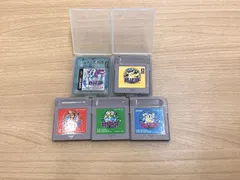 O245 ゲームボーイ ソフト ポケモン 赤 青 緑 黄 クリスタル　5点セット