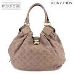 新品同様 ルイ ヴィトン LOUIS VUITTON マヒナ L ショルダー バッグ レザー オパール M93819 ゴールド 金具 Mahina L 90284754