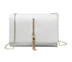 [ドナリー] ミニショルダーバッグ クラッチバック パーティー 小さめ かばん レザー レディース (ホワイトグレー) [ホワイトグレー]