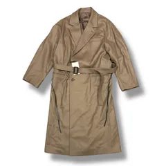 参考上代149600円 未使用品 ssstein OVERSIZED MAXI-LENGTH DOUBLE BREASTED COAT オーバーサイズマキシレングスダブルブレステッドコート ノッチドラペル メルトン シュタイン ST.905 グレージュ