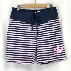 アディダス/adidas/トレフォイルタグ★サーフパンツ/スイムウェア/水着【Mens size -S/Navy×Pink/ボーダー】Shorts/クリーニング済◆BH230<sale>