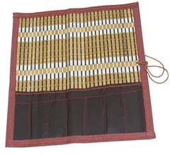 SENYON(センヨン) 書道 竹製 筆巻き ポケット付き 筆入れ 保管 33cm x 29cm(33cm x 29cm)
