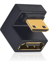 ★Duttek 8K U字型 ミニHDMIオスHDMIメス延長アダプタ180度アダプター48Gbps UHD ダウンアングルー コンバーター カメラ/プロジェクター用 1パック