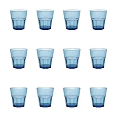 【新着商品】Thunder Group タンブラー 240ml 8oz 12個セット 業務用 割れにくい 食洗機対応 重ねてもくっつかない プラスチック コップ スタッキング ブルー PLPCTB108BL-12S 0