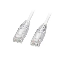サンワサプライ カテゴリ6A  LANケーブル スリム やわらか ツメ折れ防止コネクタ 3m ホワイト KB-SL6AYS-03W