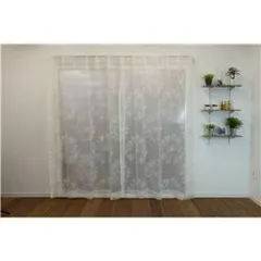 【新品・3営業日で発送】スミノエ レースカーテン クッカボイル 100×176cm ホワイト 1枚入 V1292