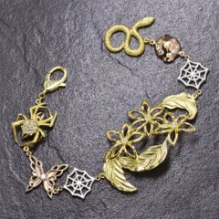 ダイヤモンド ブレスレット レディース K18 ゴールド ピンクゴールド プラチナ 蜘蛛 蝶 蛇 天道虫 ブレスレット【アクセサリーマート/メルカリShops店】