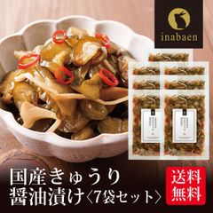 【7個セット】日本橋いなば園 国産きゅうり醤油漬け 100g ネコポス メール便送料無料