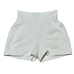 snidel アイボリー フロントジップ ハイウエスト ショートパンツ レディースS サイズ1 スナイデル